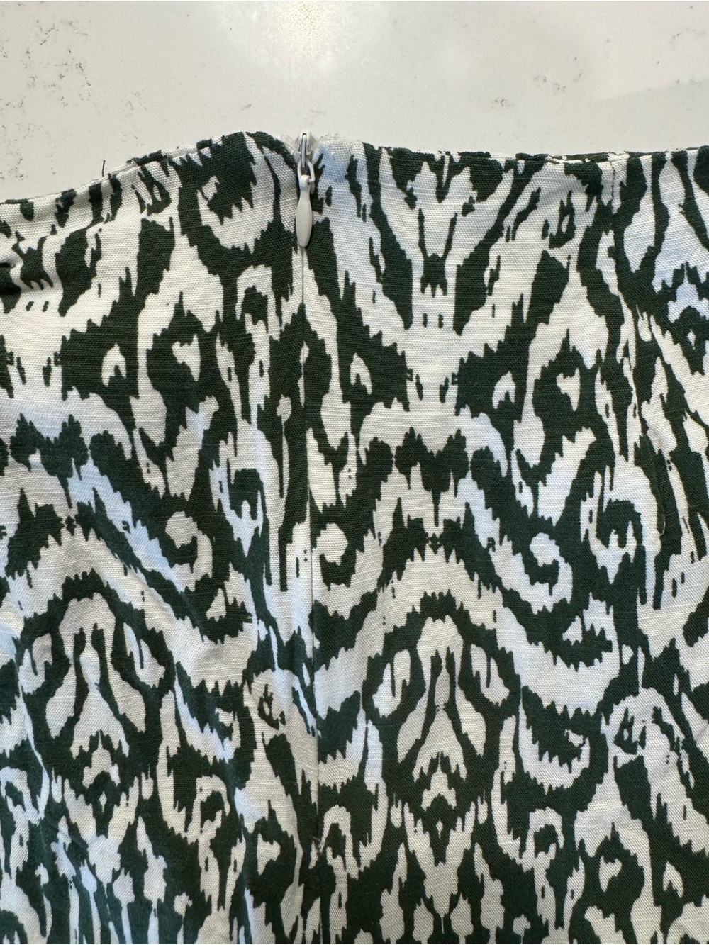 Zara Printed Mini Skirt Fringe Hem Tie Waist Boho Green S - Picture 8 of 8